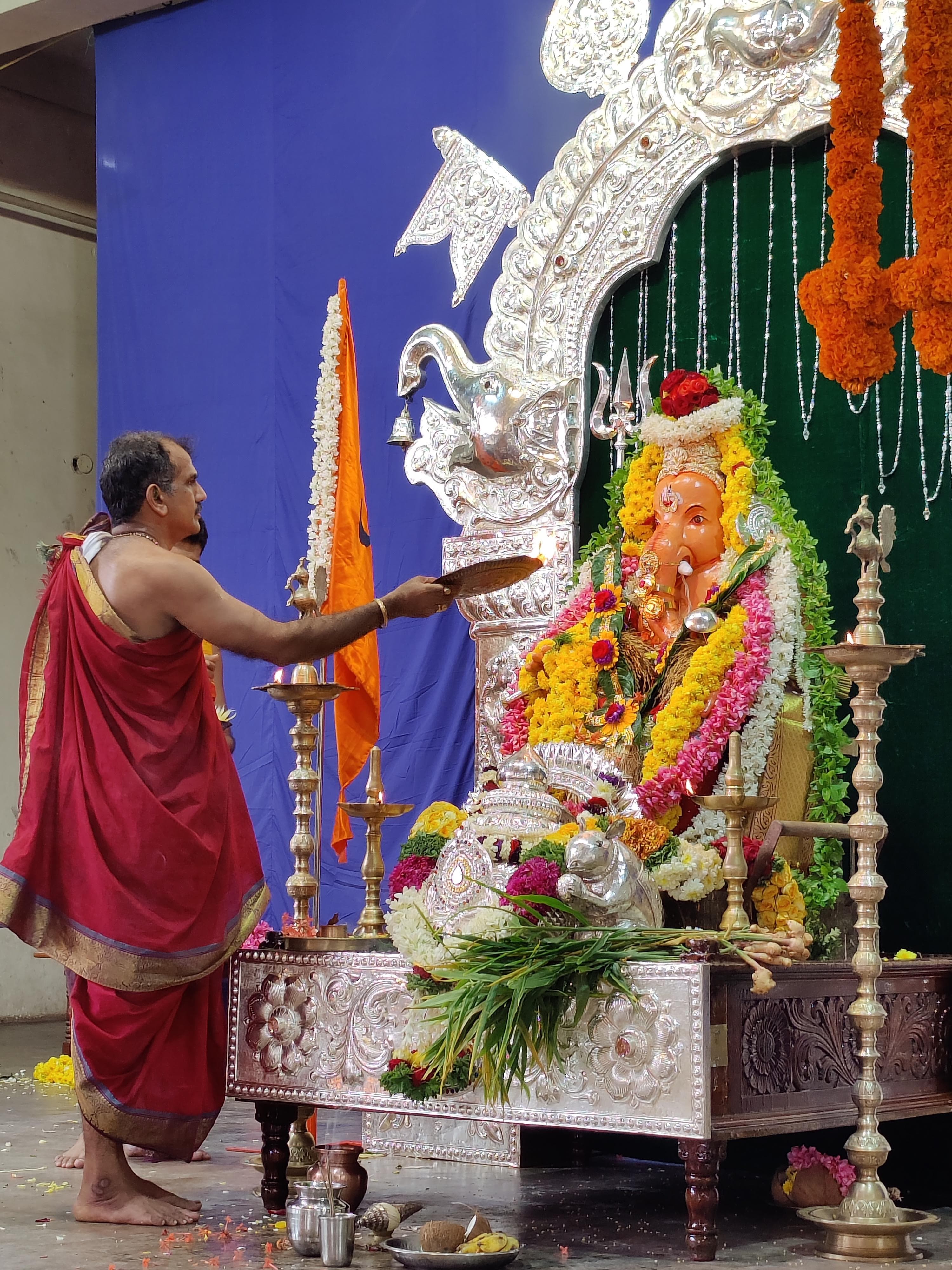 Ganapathi idol at Ganeshotsava