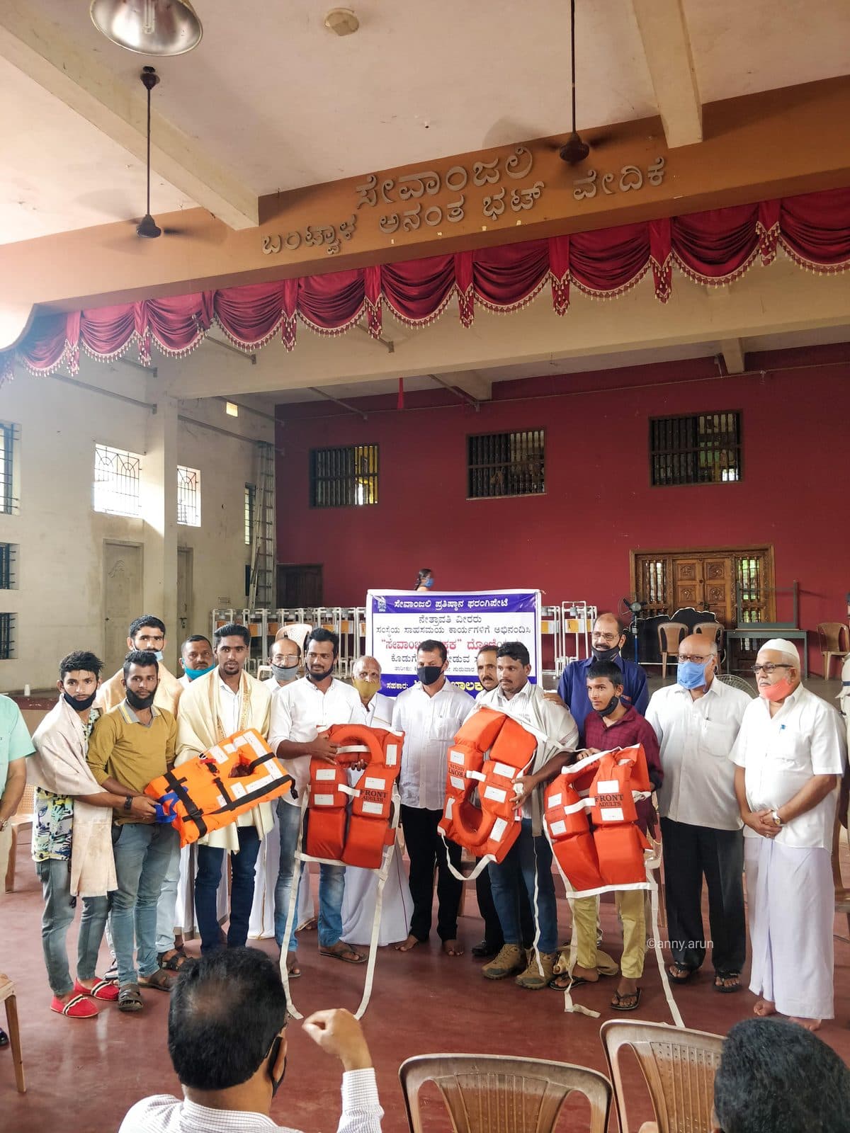 Flood relief — life jacket distribution