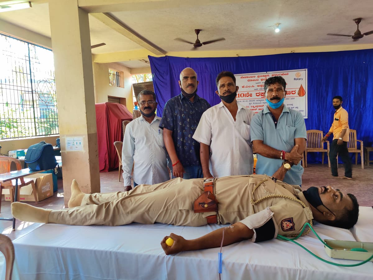 Community blood donation camp