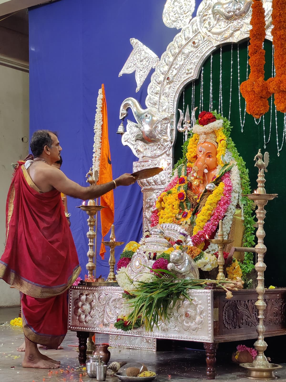 Ganeshotsava – beautifully decorated idol